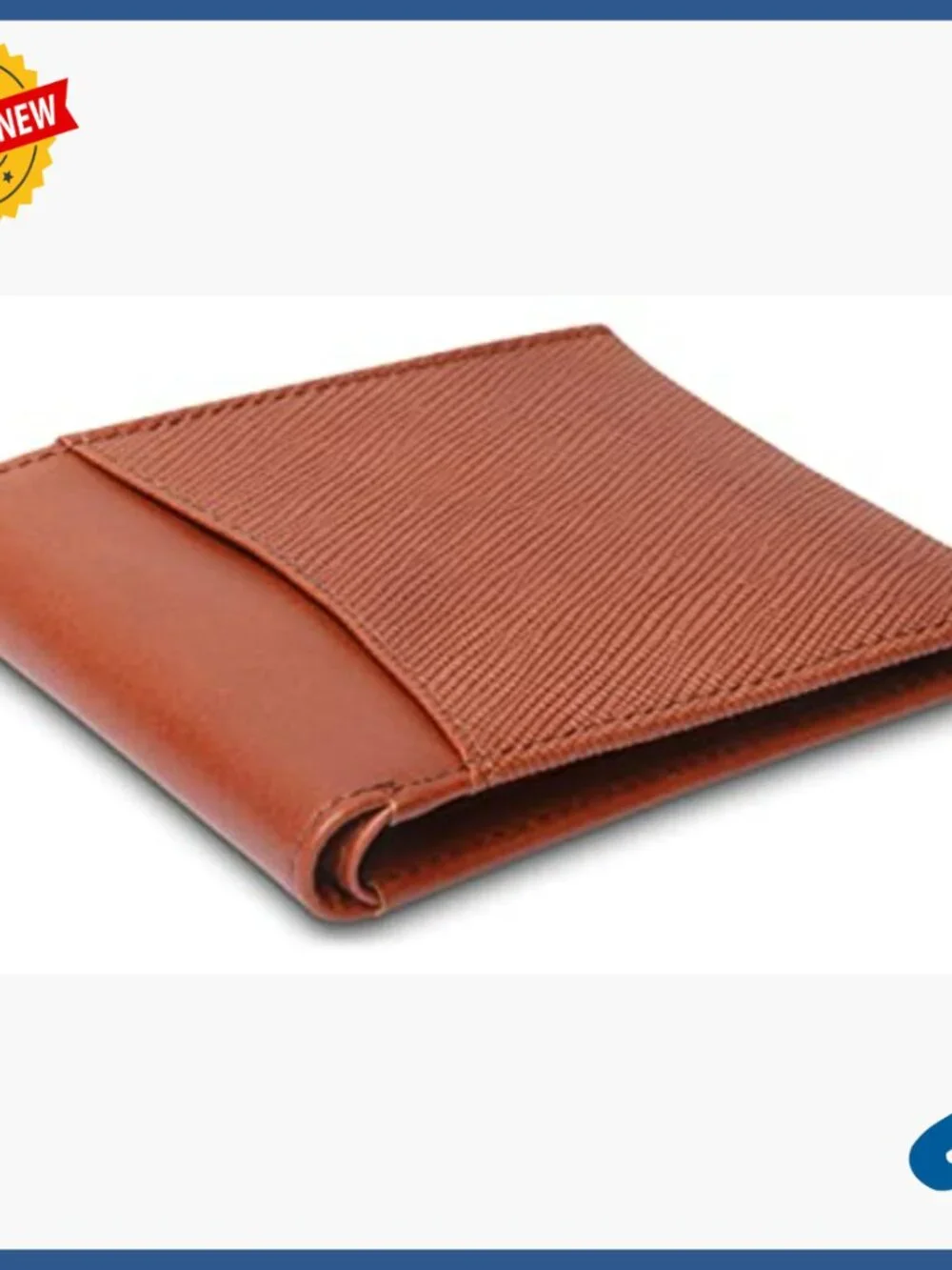 Leather Bi-Fold Wallet with RFID Blocking, 5 Card Slots, ID Window